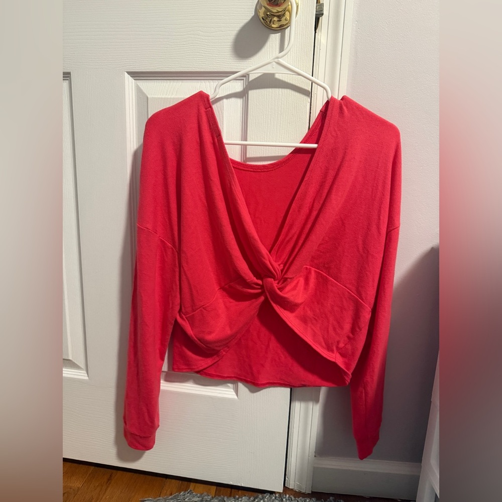 Beyond Yoga Coral Knotted Front Women's Top Size Medium